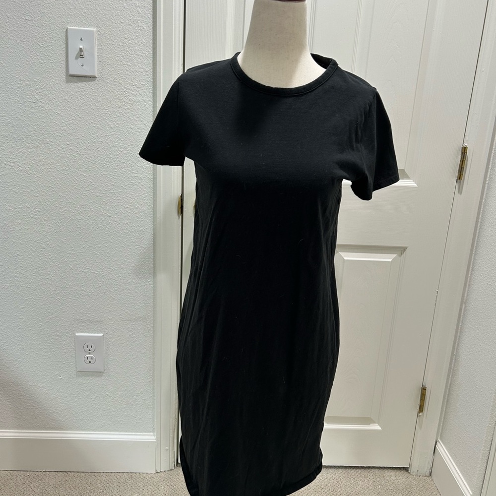 J. Crew Black T-Shirt Dress - Picture 3 of 6